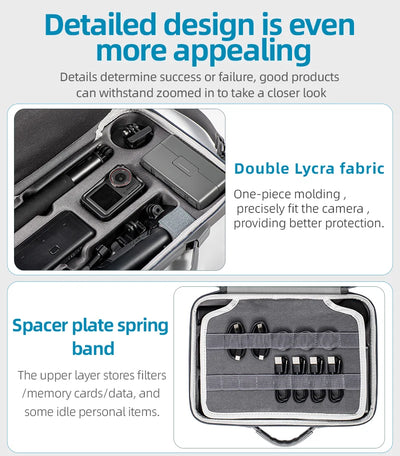 STARTRC for DJI Action 5pro sports camera PU storage bag DJI outdoor camera accessories box does not include sports camera