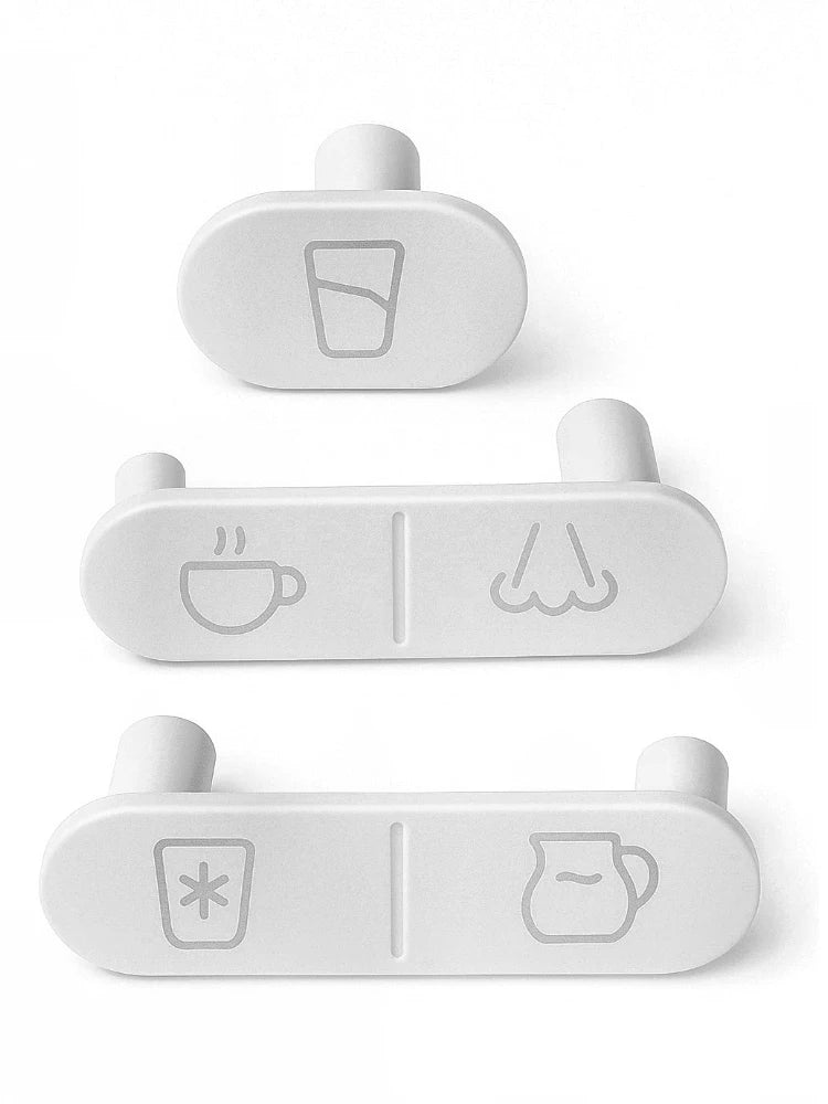 White button set for Virgin Pure T7, Primo, Strauss Water T7, Tana Bar, TANAWATER, Ikija M7, Tami 4 Systemtenik, compatible