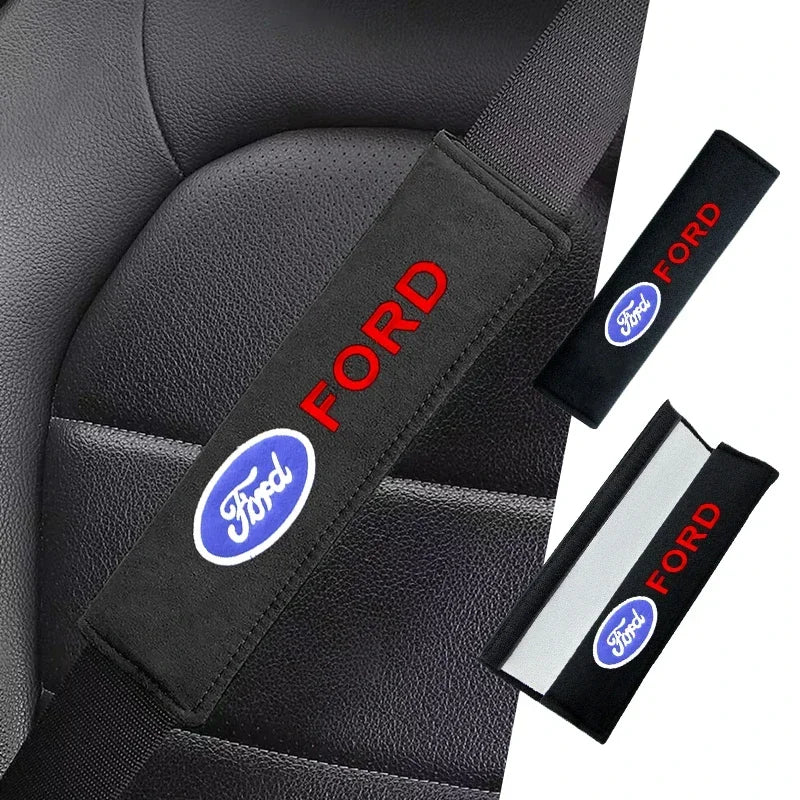 2PCS Car Interior Kit Seat Belt Shoulder Protection For Ford Focus 2 3 1 Fiesta MK1 MK2 MK3 MK7 Fusion Ranger Escort Mondeo