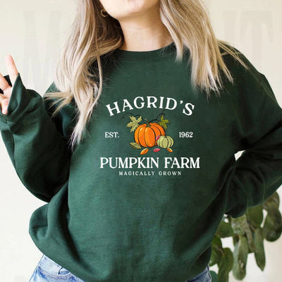 Hagrid's Pumpkin Patch Sweatshirt Fall Halloween Hoodie Thanksgiving Sweater Halloween Shirts Unisex Long Sleeves Sweatshirts