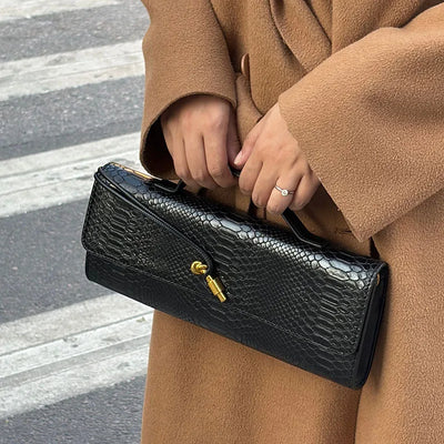 Large Capacity Women's Handbag Fashion Crocodile Pattern Square Bag Lady Purse Shoulder Messenger Bag Female Casual Tote Bag