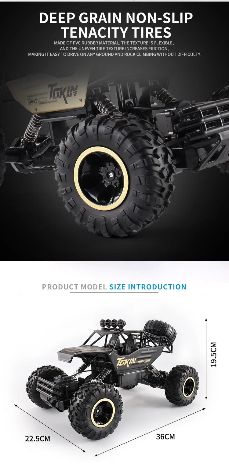 New 4WD RC Car 1:12 Off Road 4x4 Remote Control Cars Radio Buggy Truck Racing Drift with Led Lights Toys Gift for Children Adult