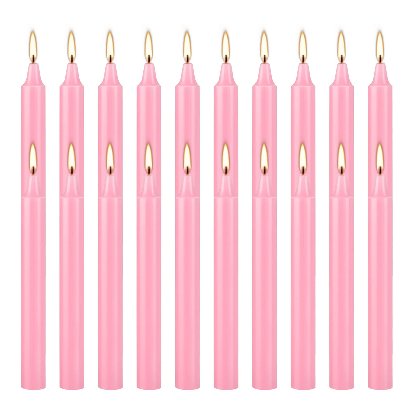 20 Pieces of 4英寸 Pink Wax, Drip-Free, Smoke-Free, Fragrance-Free, Home Dinner Candles, Hand-Pulled, High-Quality, Suitable for Church, Family, Wedding, Party, Seasonal Celebrations, Emergency Situations and Home Decoratio