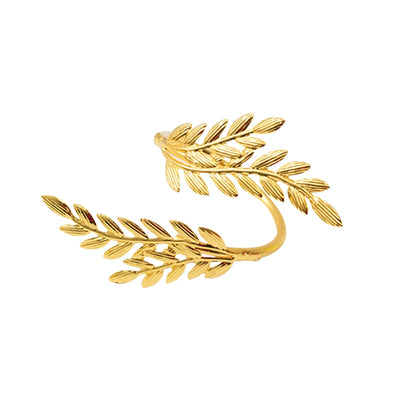 Gold Wheat Napkin Rings Metal Leaf Napkin Holder for Harvest Festival Fall Thanksgiving Dinner Party Table Decoration