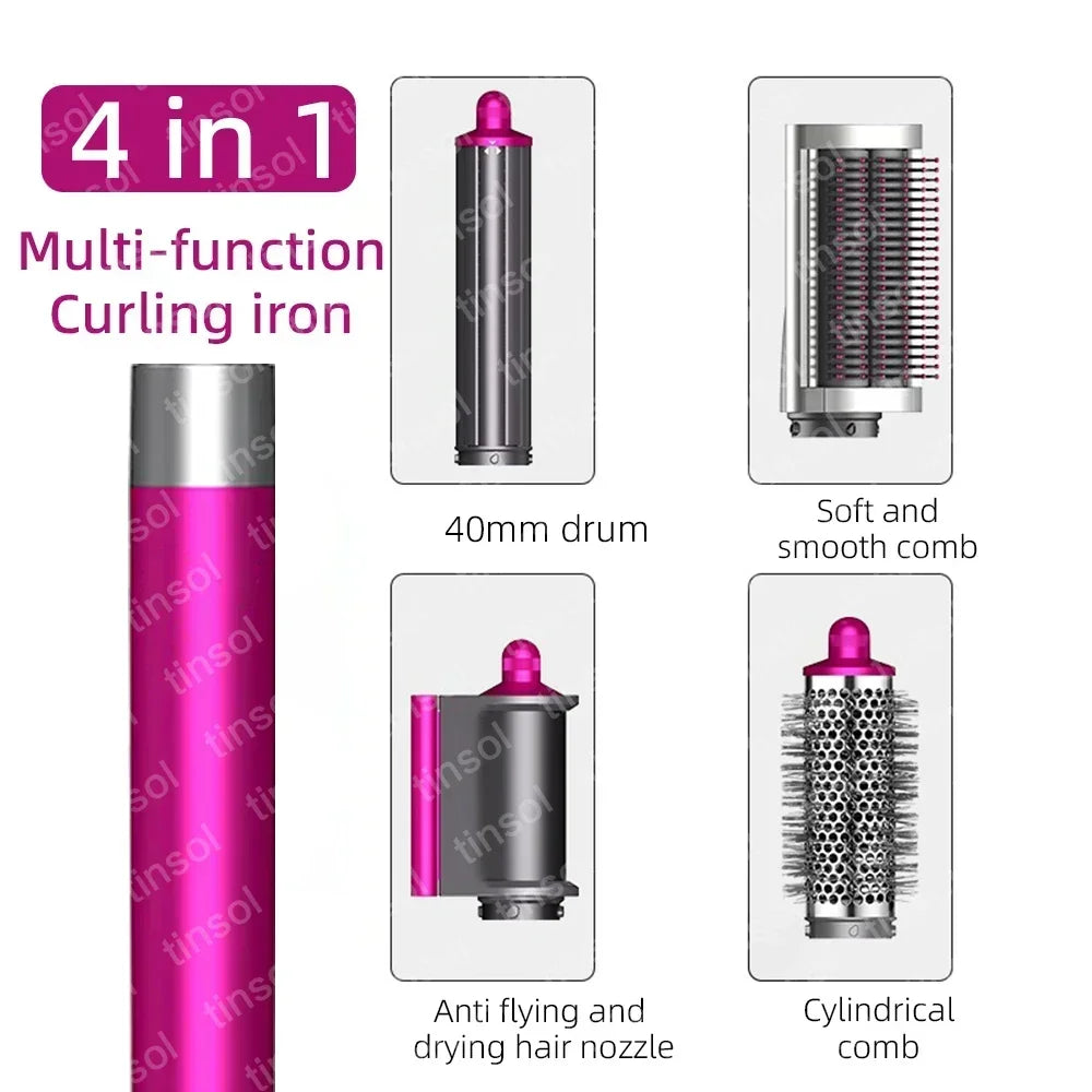 6-in-1 Multi-Function Hair Dryer Styling Tool Curling Iron Hot Air Brush Curling Rod Salon Professional Hair Styler