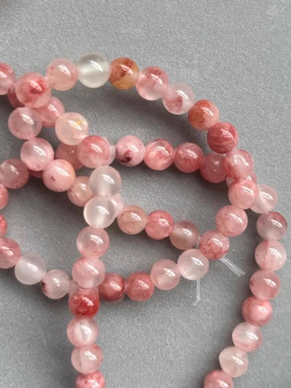 1Strand Natural Persian Jade Stone Pink 4/6/8/10/12mm Loose Spacer Gem Bead for Jewelry Making DIY Bracelet Necklace Accessories