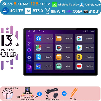 13.3 Inch Android 15 For Seat Leon 3 MK3 2012-2020  Car Radio 5G wifi Stereo Multimedia Player GPS Navigation 1920*1200