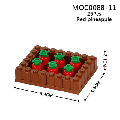 MOOXI City farm MOC Parts Figures Building Blocks Set Plant Tree Leaf Flower Grass Garden Model Friends Bricks Toys For Children