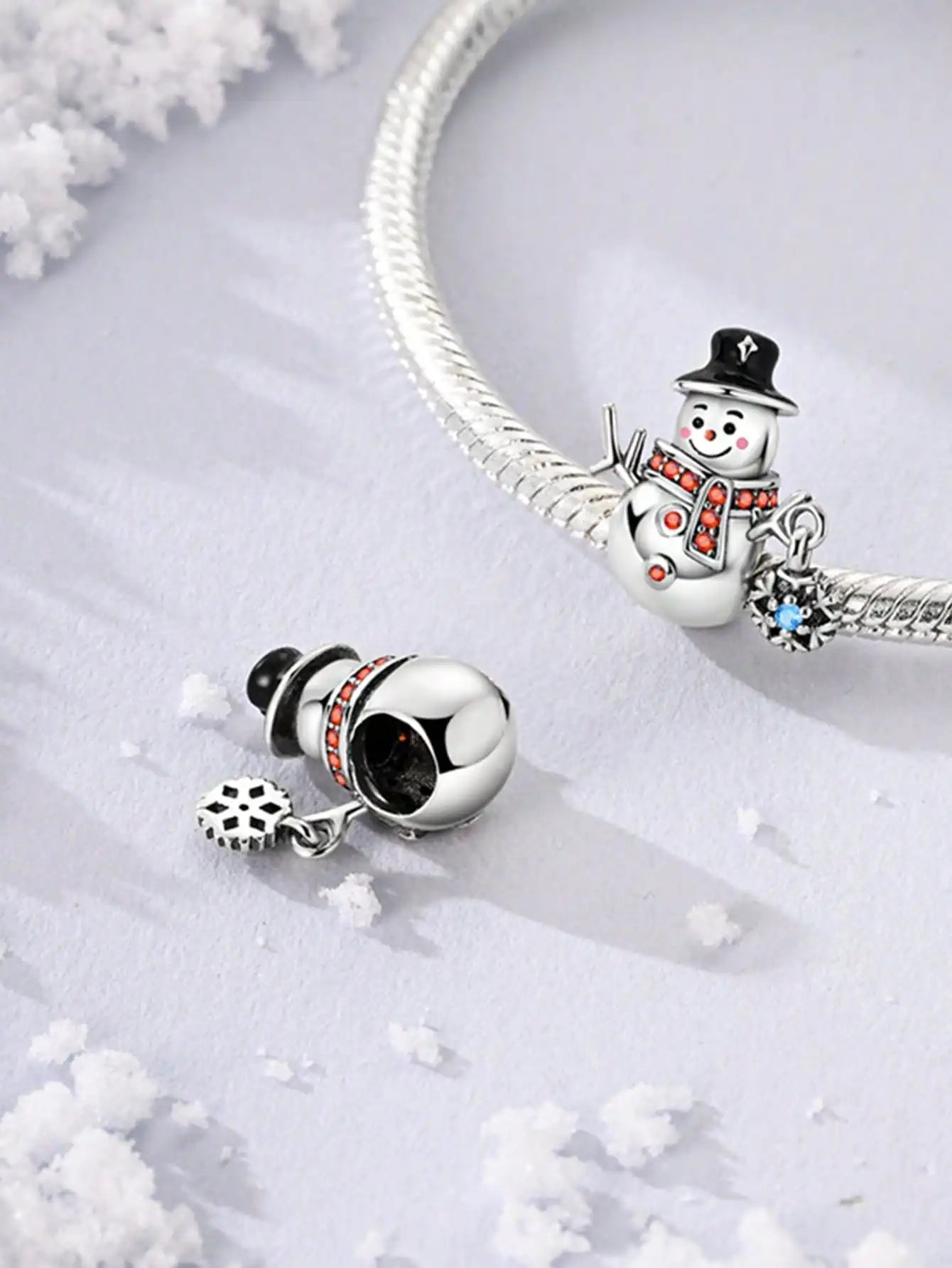 Cute little bear mouse  snowman Beads Charm Silver Plated Fit Charms Silver 925 Original Bracelet for Jewelry Making DIY Charm