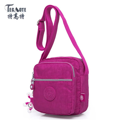 TEGAOTE High Quality Waterproof Men Women Shoulder Messenger Bag Cross Body Phone Purse Lightweight Blue Black Red Purple