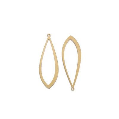 10pcs Brass Oval Hollow Charms Horse Eye Geometric Pendant Connectors For DIY Dangle Drop Earrings Handmade Jewelry Making Craft