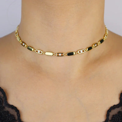 2025 new fashion gold color ladies inlaid zircon Y necklace paper clip necklace shiny jewelry