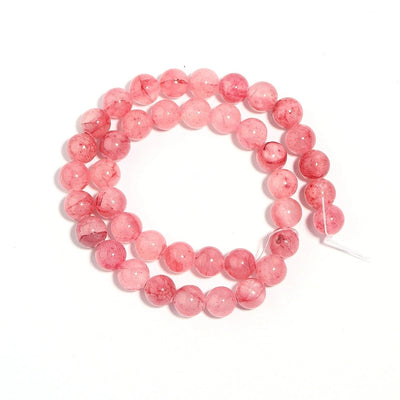 1Strand Natural Persian Jade Stone Pink 4/6/8/10/12mm Loose Spacer Gem Bead for Jewelry Making DIY Bracelet Necklace Accessories