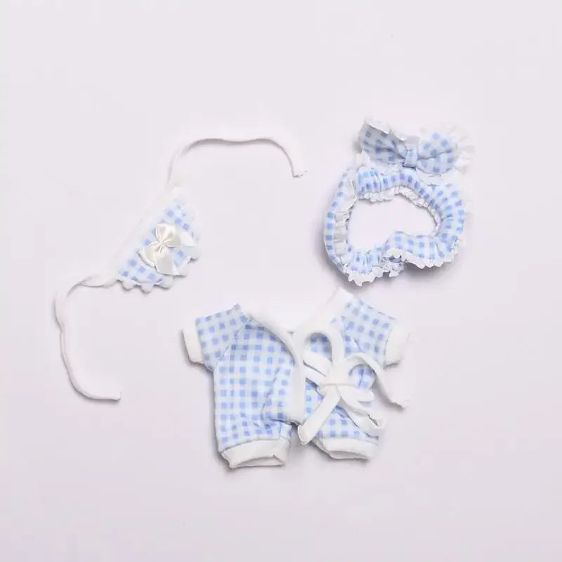 Doll Bed for Ropa Labubu V3 V4 Bed Pillows Sleeping Bag Pajama blindfold 1/12 BJD GSC Body9 DOD YMY Obitsu11 Doll Accessories