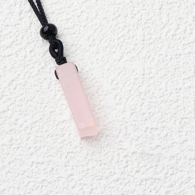 1PC Natural Stone Amethyst Rectangular Pendant Charms DIY Necklace Jewelry Accessories