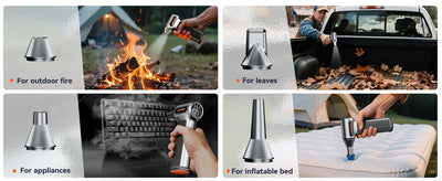 WOLFBOX MF200 Electric Air Duster Air Blower-320g Wind Pressure, Rechargeable 3-Gear Brushless Motor for Car/PC/Home/Outdoor