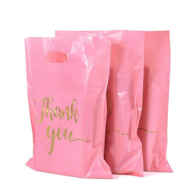100PCS Thank You Gift Bags Candy Cookie Packaging Bag for Wedding Birthday Party Small Business Candy Pastry Store Packaging