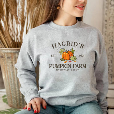 Hagrid's Pumpkin Patch Sweatshirt Fall Halloween Hoodie Thanksgiving Sweater Halloween Shirts Unisex Long Sleeves Sweatshirts