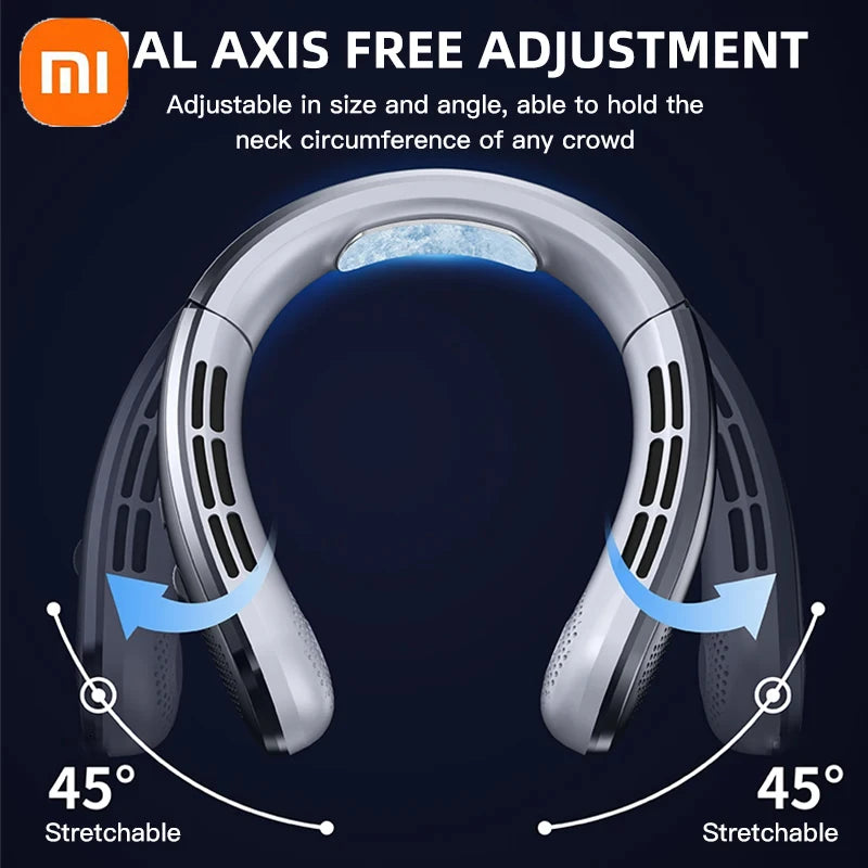 Xiaomi Portable Neck Fan 8800mAh MINI Electric Ventilador Silent Neckband Wearable Cooling FAN Rechargeable Neckband Air Coole
