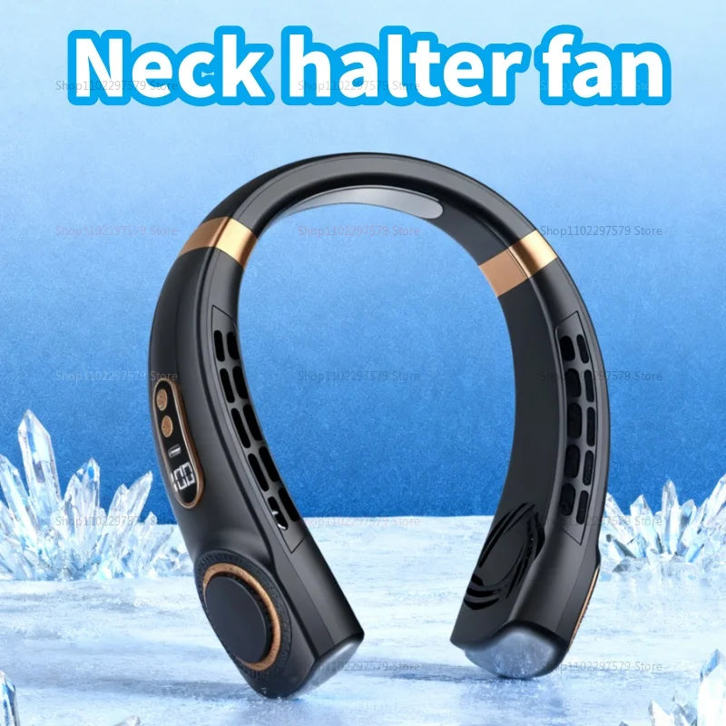 Rechargeable Portable Neck Fan Personal Cooler Wearable Bladeless Semiconductor Outdoor Cooling Fan Quiet  Cooling Device