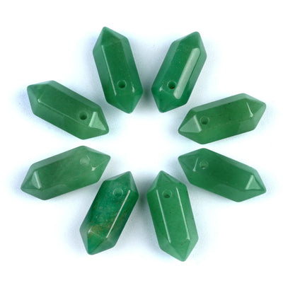 Hexagonal Natural Stone Crystal Tiger Eye Stone Opal Pendant Beads Jewelry Making DIY Necklace Earrings Accessories Gifts