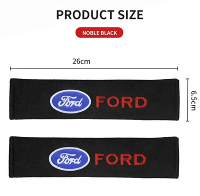 2PCS Car Interior Kit Seat Belt Shoulder Protection For Ford Focus 2 3 1 Fiesta MK1 MK2 MK3 MK7 Fusion Ranger Escort Mondeo