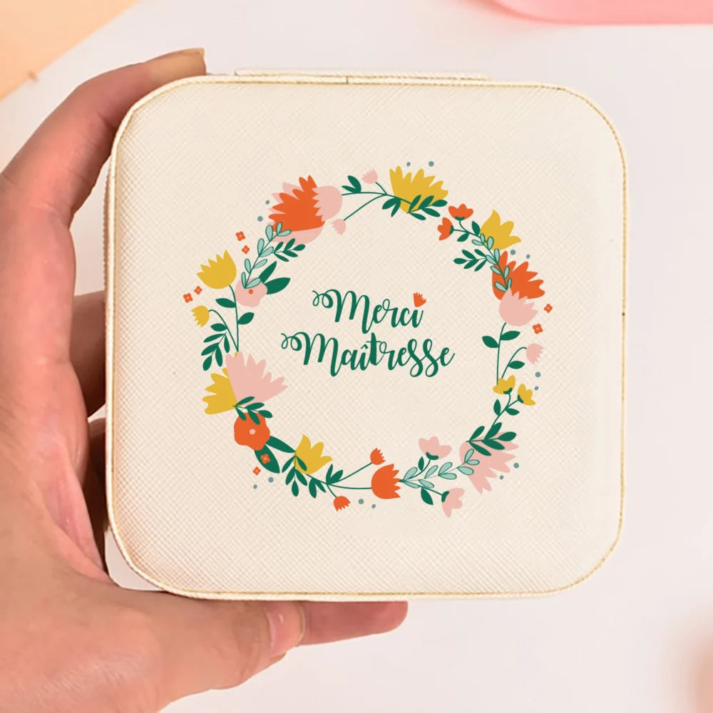 Thank You Mistress for This Great Year Jewelry Organizer Teacher's Day Gift for Her Garland Alphabet Jewelry Box Thanks teacher