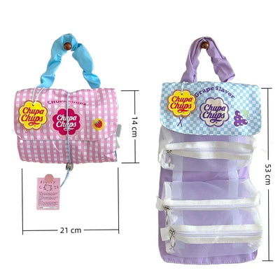 Ladies' Detachable Makeup Bag Women's Three in One Portable Folding Storage Handbag