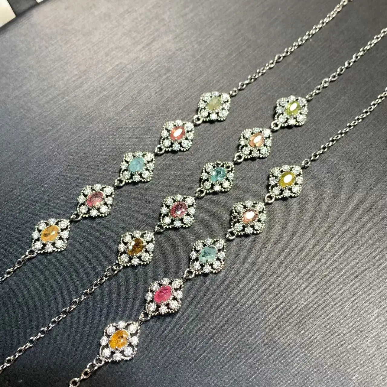 Natural Tourmaline Bracelets & Bangles For Women  Adjustable Fine Jewelry stone