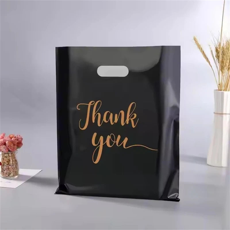 100PCS Thank You Gift Bags Candy Cookie Packaging Bag for Wedding Birthday Party Small Business Candy Pastry Store Packaging