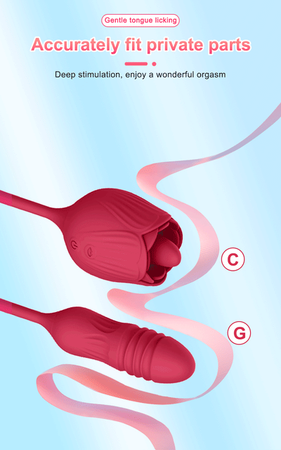 Rose-Licking Vibrator Female G Spot Nipple Clitoris Stimulator Tongue Lick Vibrating Love Egg Dildo Adults Sex Toys for Women