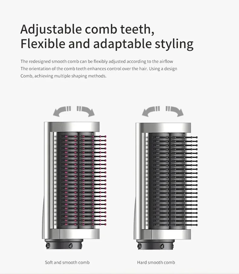 6-in-1 Multi-Function Hair Dryer Styling Tool Curling Iron Hot Air Brush Curling Rod Salon Professional Hair Styler