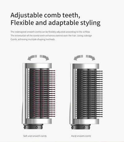 6-in-1 Multi-Function Hair Dryer Styling Tool Curling Iron Hot Air Brush Curling Rod Salon Professional Hair Styler