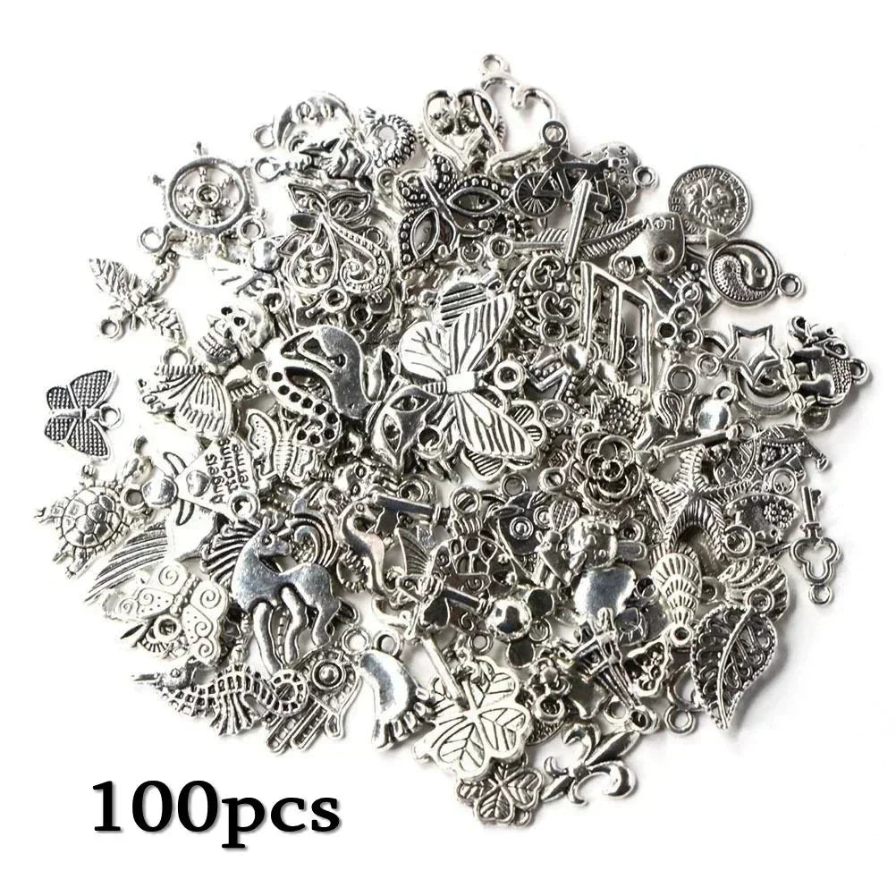 100/500pcs Tibetan Silver Mixed Pendant Animals Charms Beads for Jewelry Making Bracelet Earrings Necklace DIY Craft Art Charms