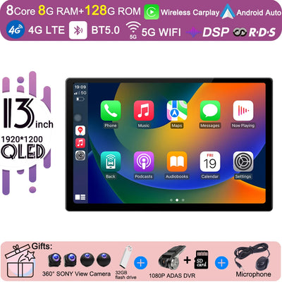 13.3 Inch Android 15 For Seat Leon 3 MK3 2012-2020  Car Radio 5G wifi Stereo Multimedia Player GPS Navigation 1920*1200