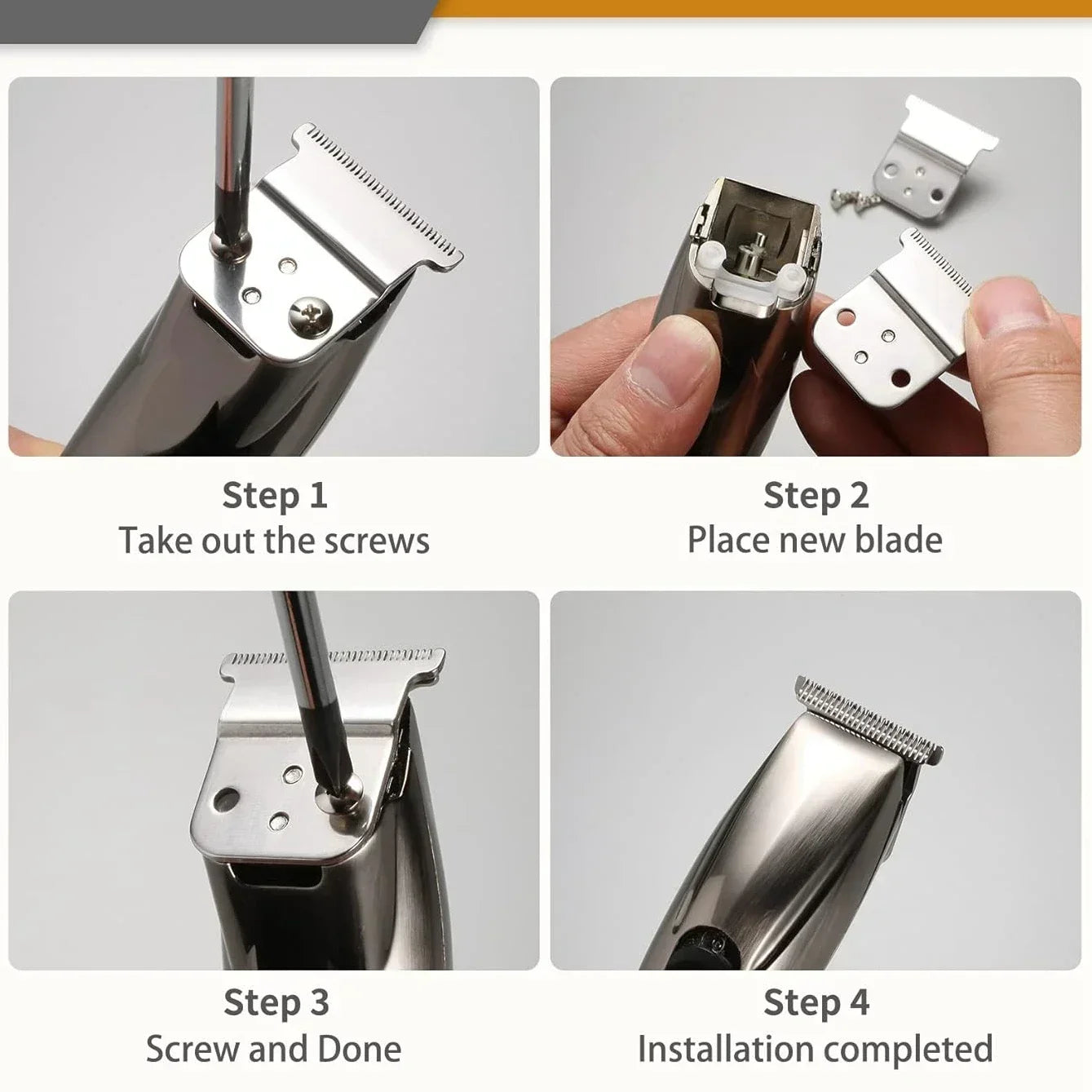 Replacement Blade set Fit For Andis Slimline Pro Li D7 ,D8 Trimmers, D7#32655, D8#32105,#32400 ,zero gapped