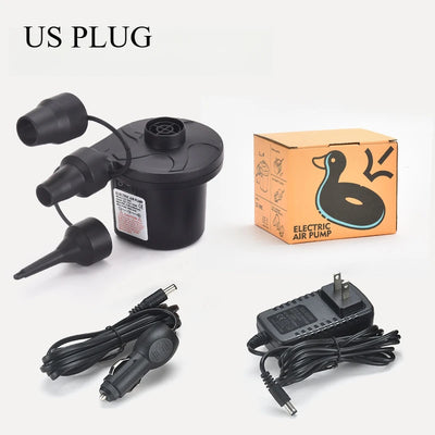 50W Electric Air Pump with 3 Nozzles，Quick 5000PA  Air Pump Inflator Deflator for Air Mattress Beds Pool Toys Raft Vacuum Bag