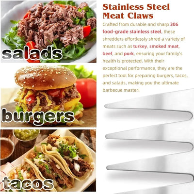 Meat Claws for Thanksgiving Shredding Chicken Shredder,BBQ Shredding Claws Bear Claws, Pork Shredding Claws Shred