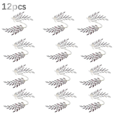 Gold Wheat Napkin Rings Metal Leaf Napkin Holder for Harvest Festival Fall Thanksgiving Dinner Party Table Decoration