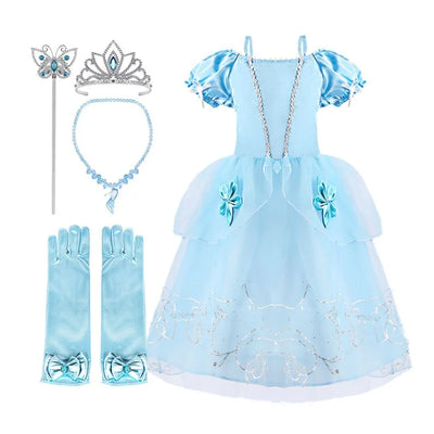 Rapunzel Dress for Girls Cinderella Belle Dress Up Fantasy Children Birthday Party Princess Costume Kids Halloween Clothes - The world bestselling 