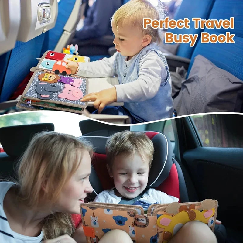 Montessori Giraffe Busy Book, Children Shape Toys, Fine Motor Skills Knowledge Developing Educational Toys, Sensory Busy Book