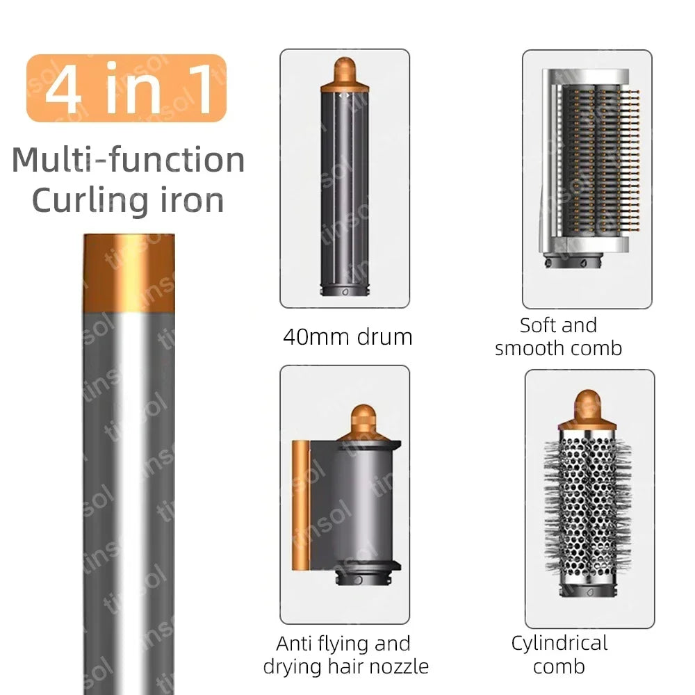 6-in-1 Multi-Function Hair Dryer Styling Tool Curling Iron Hot Air Brush Curling Rod Salon Professional Hair Styler