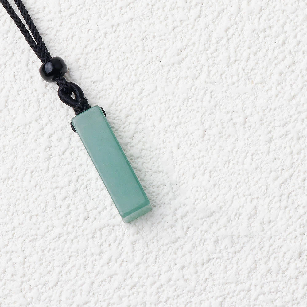 1PC Natural Stone Amethyst Rectangular Pendant Charms DIY Necklace Jewelry Accessories