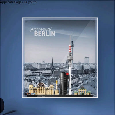 Berlin City Architecture Skyline Building Blocks Set Tower Edifice Bricks Town Street View Assemble Toys For Children Gifts