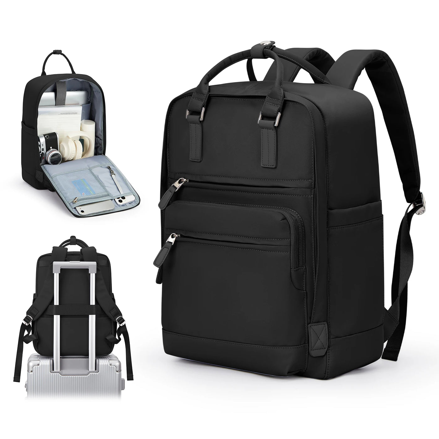 Girl's School Bag Laptop Backpacks Women's Commuter Nylon Informal Backpack, Casual Youth School Bookbag 2024 College Backpack