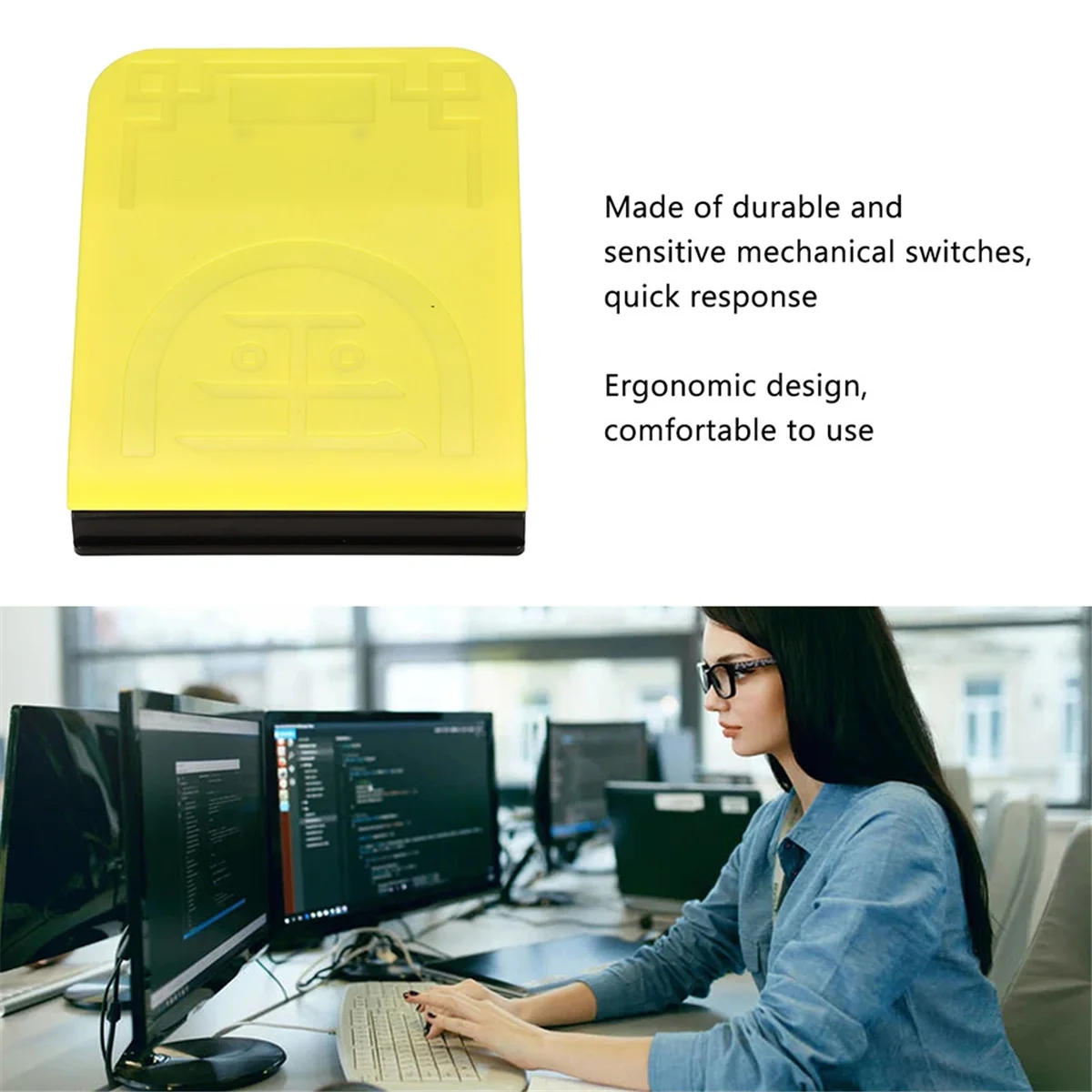 N18R Single Foot Switch Pedal Wireless 2.4G Wired USB Three Connection Mode High Sensitivity Ergonomic Foot Switch Pedal