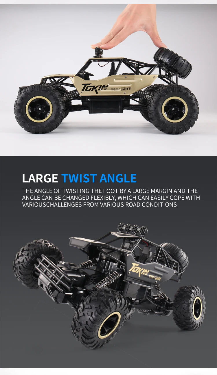 New 4WD RC Car 1:12 Off Road 4x4 Remote Control Cars Radio Buggy Truck Racing Drift with Led Lights Toys Gift for Children Adult