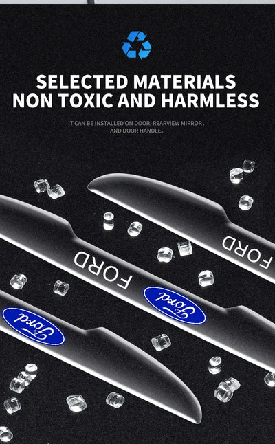 Invisible car Door Handle Shake Scratches Protective For Ford Fiesta Ranger Focus Kuga Mustang S-MAX Transit Mondeo Fusion Esco