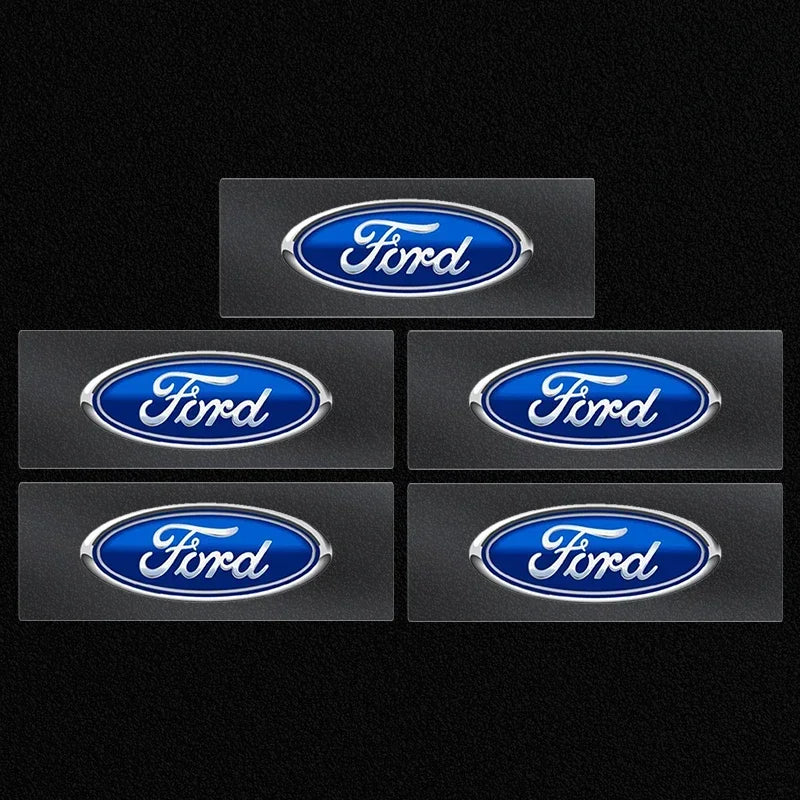 Car Logo Door Handle Sticker Auto One-click Start Button Decal For Ford Kuga Focus Fiesta Ecosport Mondeo Fusion Transit Pendant