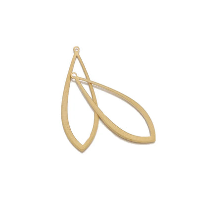 10pcs Brass Oval Hollow Charms Horse Eye Geometric Pendant Connectors For DIY Dangle Drop Earrings Handmade Jewelry Making Craft